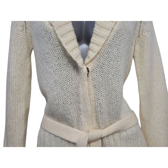 Vintage GAP Belted Shawl Collar Cardigan Knit Sweaater - Picture 5 of 10
